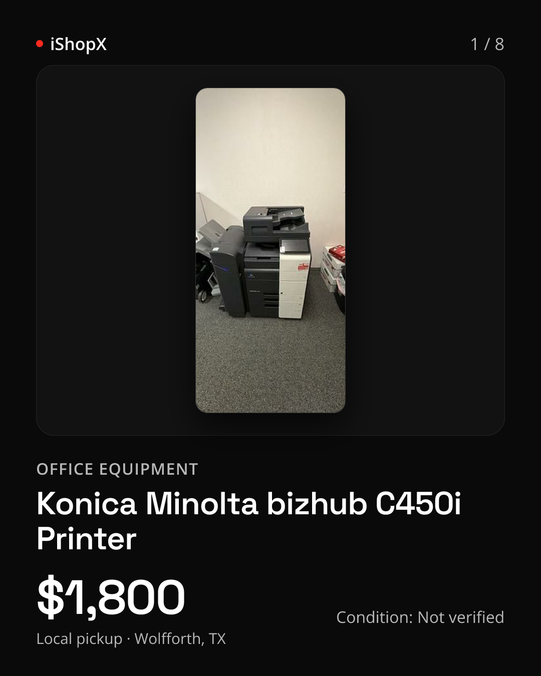 Slide 1 of 8: Konica Minolta bizhub C450i Printer