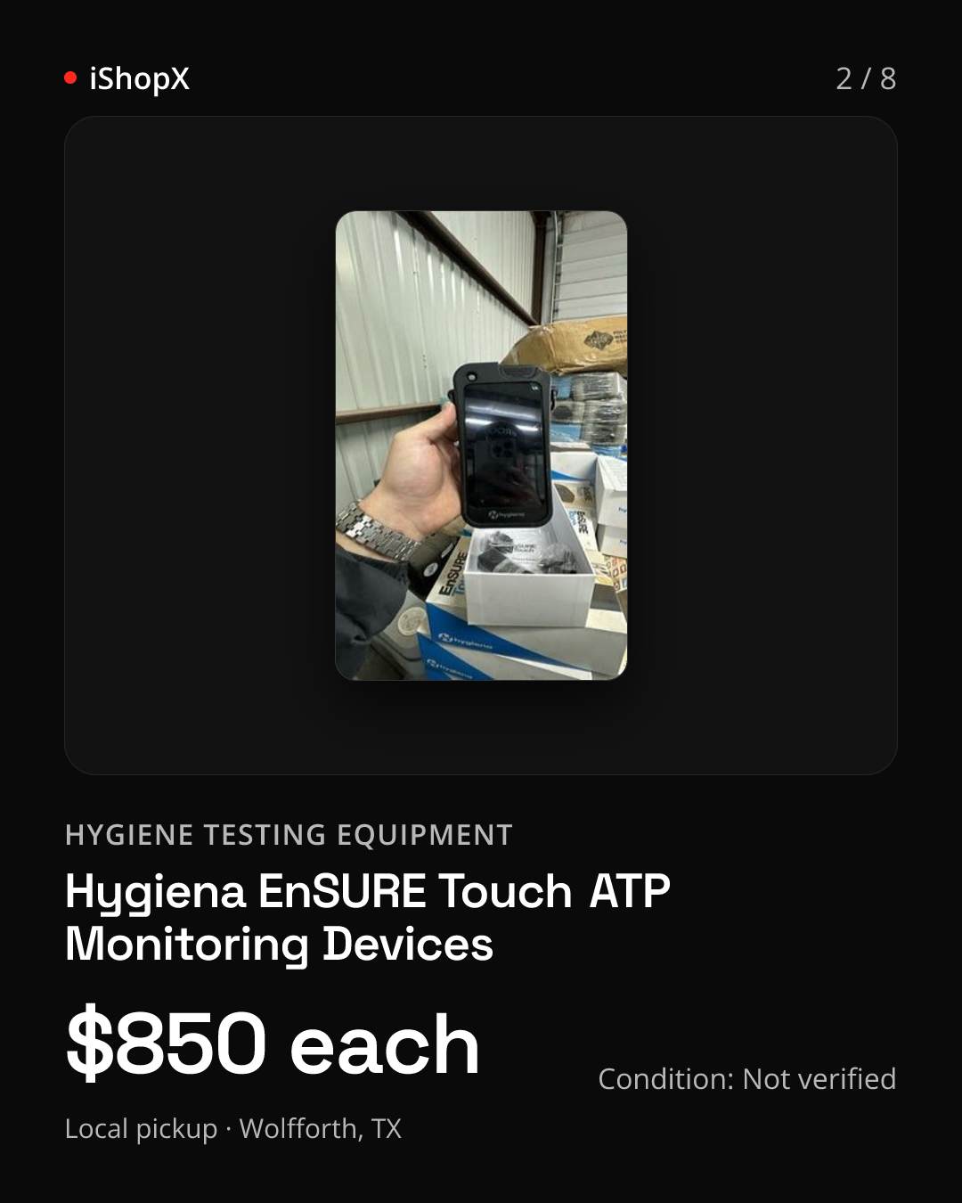 Slide 2 of 8: Hygiena EnSURE Touch ATP Monitoring Devices