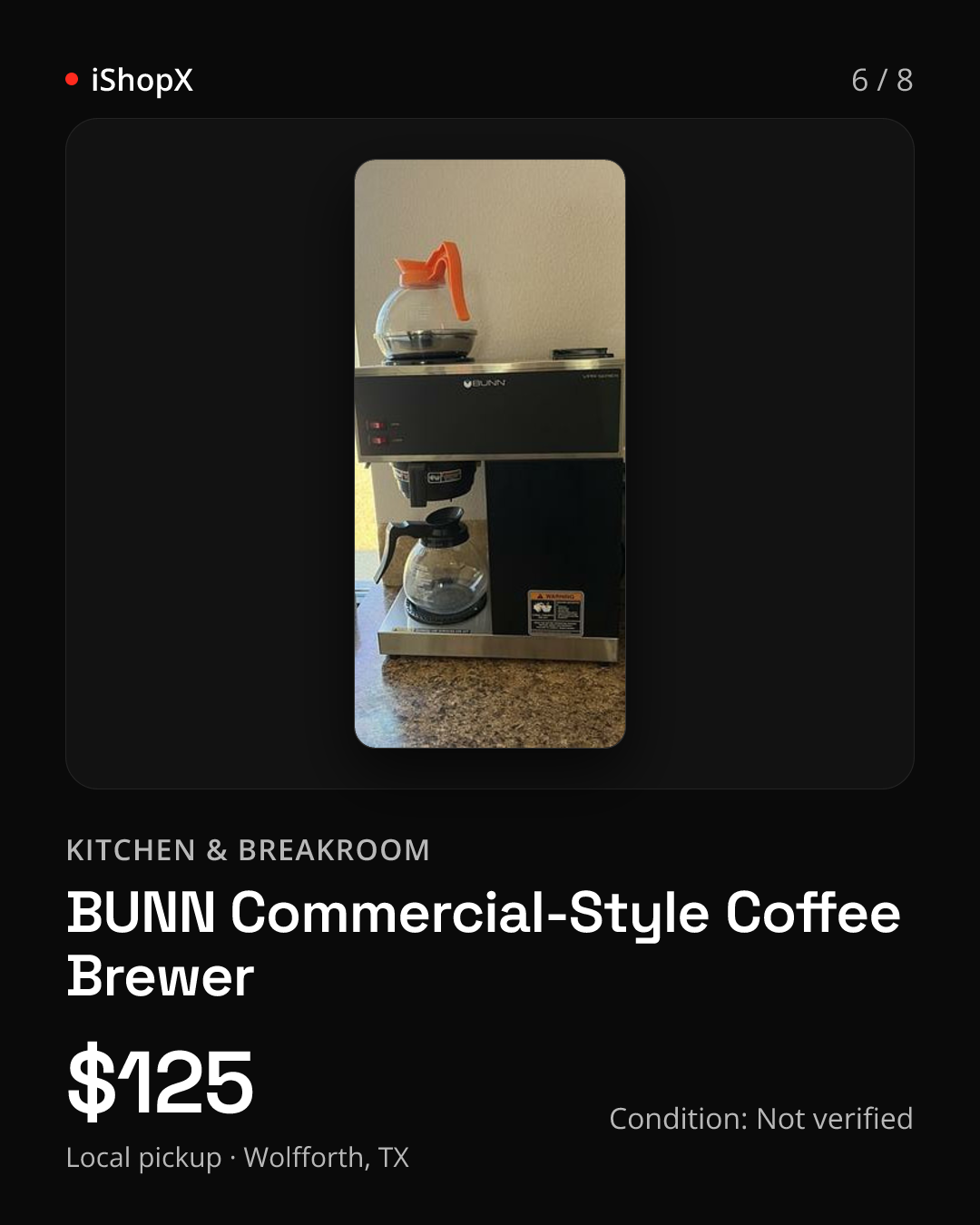 Slide 6 of 8: BUNN Commercial-Style Coffee Brewer