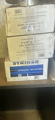 Coil roofing nails