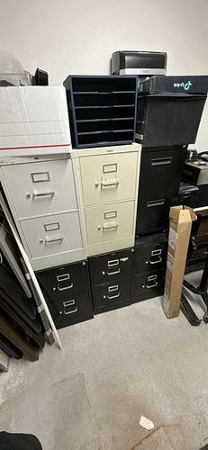 Two-drawer metal filing cabinets