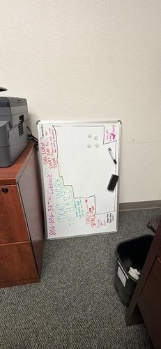 Framed dry-erase whiteboard