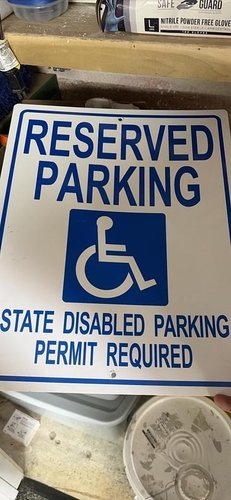 Accessible Parking Sign — 12 × 10 Inches
