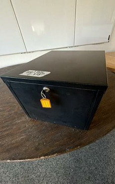 Black mailbox with keys