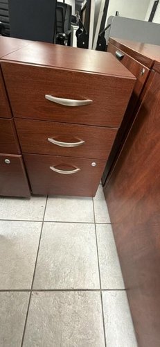 3-Drawer Wooden Filing Cabinet