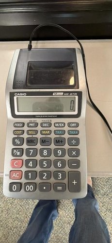 Casio HR-8TM 12-Digit Adding Machine with Power Cord