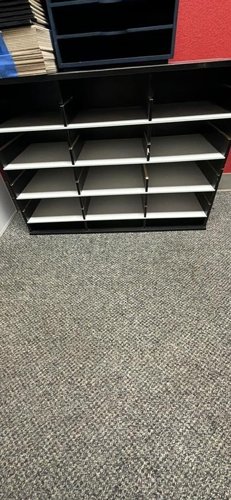 Black and White Shelf with Removable Dividers