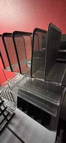Black Filing Tray with Dividers